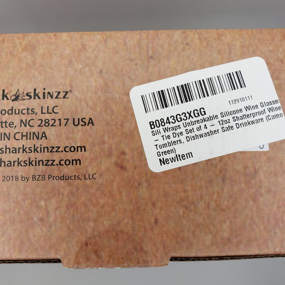 Set of 4 Silicone Indestructible Wine Cups (Camo Green) - Shark & Skinzz - NEW - Picture 7 of 9